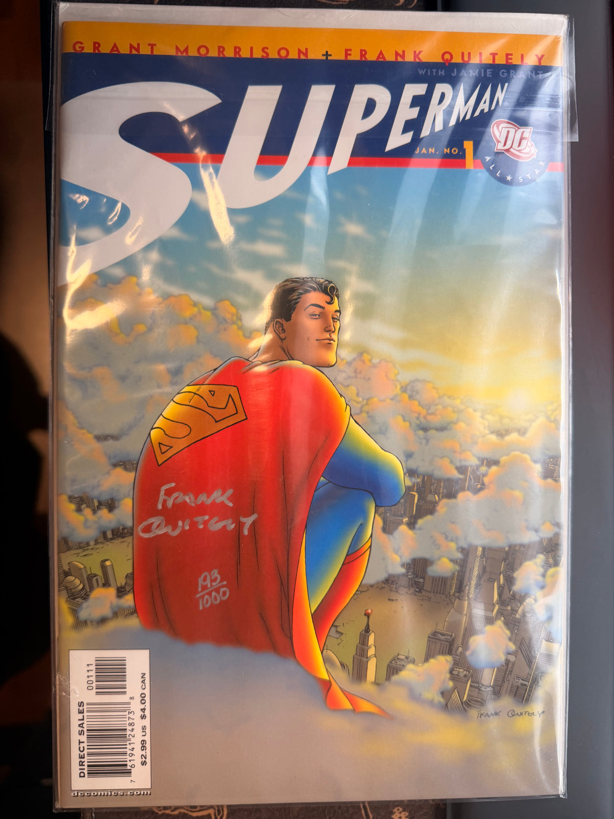 All Star Superman #1 (2006) Frank Quietly signed  DC Autheticated
